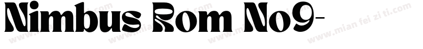 Nimbus Rom No9字体转换